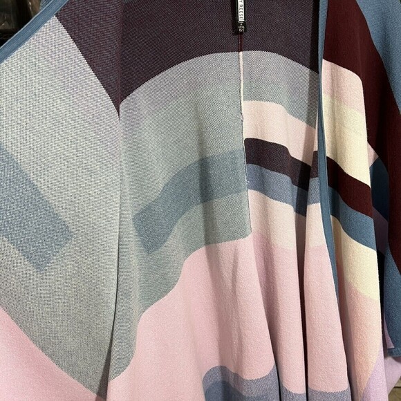 ANTHROPOLOGIE Plenty x Tracy Reese Geometric Poncho Sweater, Oversized Size XS/S - Picture 6 of 11
